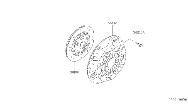 1980 Nissan Datsun 310 Clutch Cover,Disc & Release Parts Diagram 2