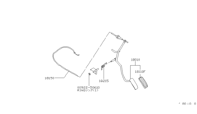 1982 Nissan Datsun 310 Accelerator Linkage Diagram 2