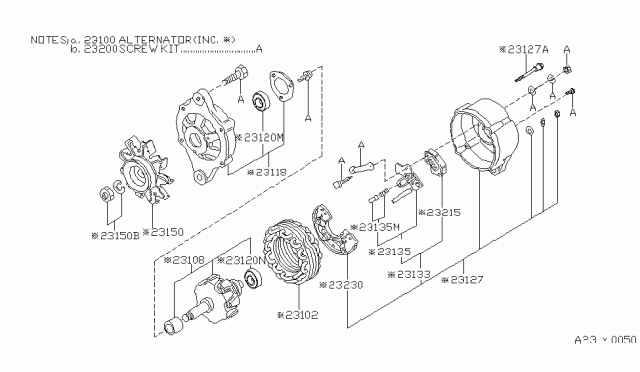 1981 Nissan Datsun 310 Alternator Diagram 3