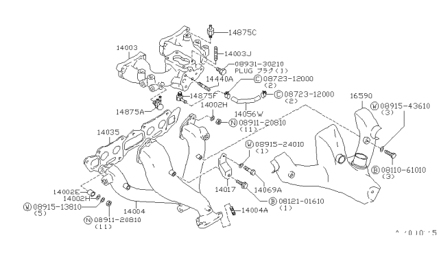 1979 Nissan Datsun 310 Manifold Diagram 2