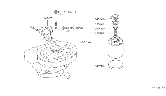 1979 Nissan Datsun 310 Air Pollution Control Diagram 1