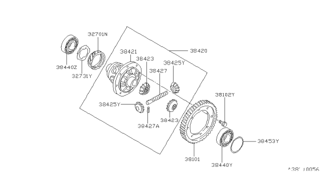 1982 Nissan Datsun 310 Front Final Drive Diagram 3