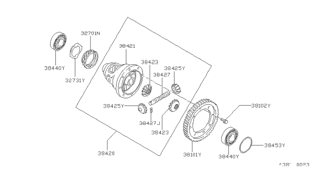 1982 Nissan Datsun 310 Front Final Drive Diagram 4