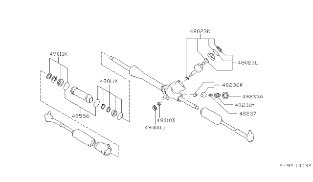 1982 Nissan Datsun 310 Power Steering Gear Diagram 2