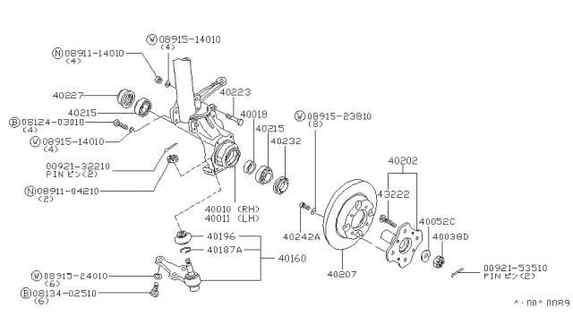 1979 Nissan Datsun 310 Front Axle Diagram