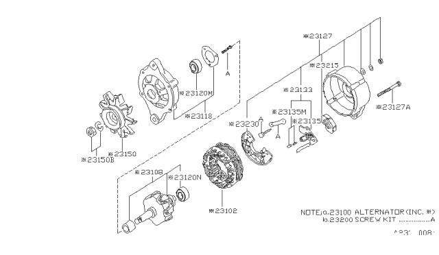 1980 Nissan Datsun 310 Alternator Diagram 2