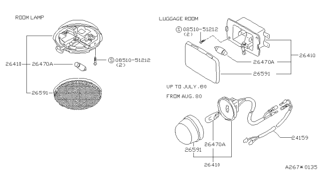 1979 Nissan Datsun 310 Lamps (Others) Diagram