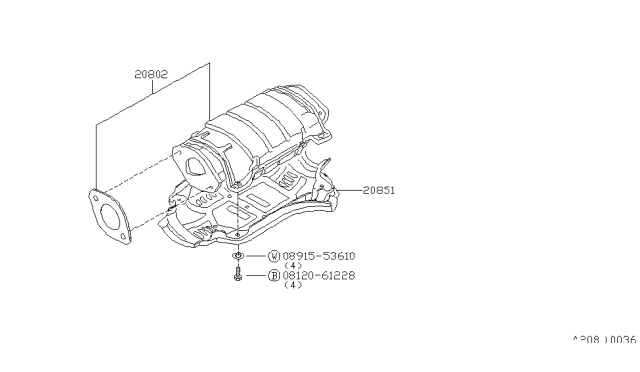 1979 Nissan Datsun 310 Catalyst Converter,Exhaust Fuel & URE In Diagram 2