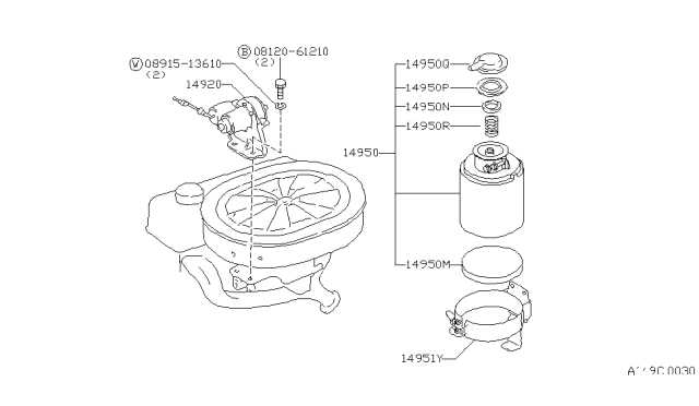 1980 Nissan Datsun 310 Air Pollution Control Diagram 2