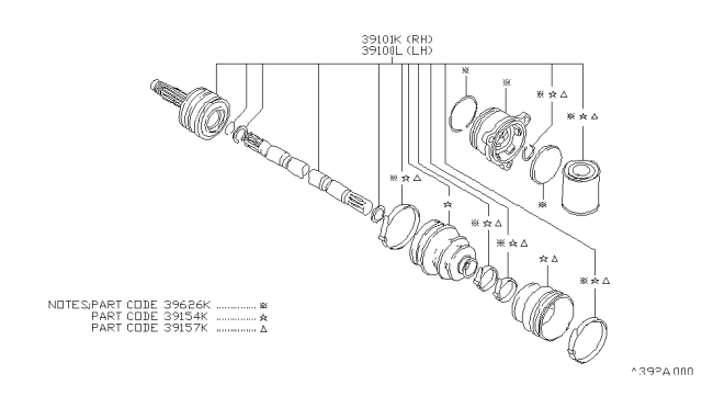 1981 Nissan Datsun 310 Kit-Repair A Diagram for 40088-M0826