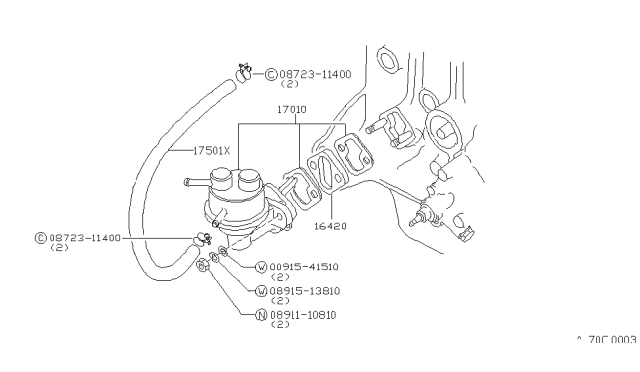 1982 Nissan Datsun 310 Fuel Pump Diagram 3