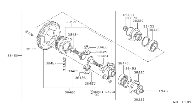 1981 Nissan Datsun 310 Front Final Drive Diagram 1