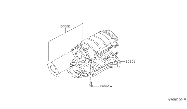 1980 Nissan Datsun 310 Catalyst Converter,Exhaust Fuel & URE In Diagram 3