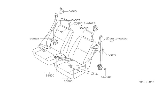 1982 Nissan Datsun 310 Front Seat Belt Diagram 1