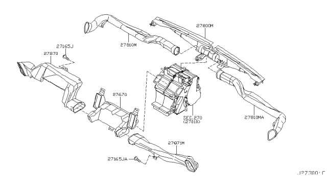 2004 Nissan 350Z Nozzle & Duct Diagram