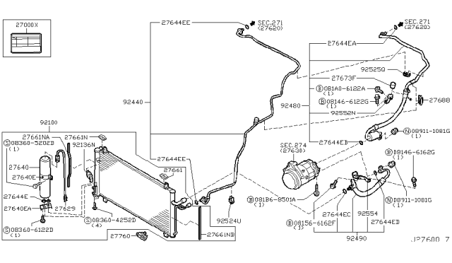 2005 Nissan 350Z Bracket-Liquid Tank Diagram for 92135-2Y920