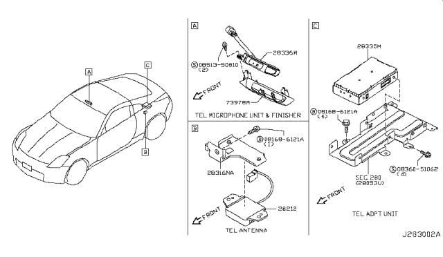 2007 Nissan 350Z Telephone Diagram