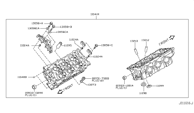 2007 Nissan 350Z Cylinder Head & Rocker Cover Diagram 3