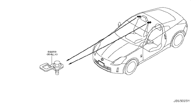 2008 Nissan 350Z Rear Seat Belt Diagram