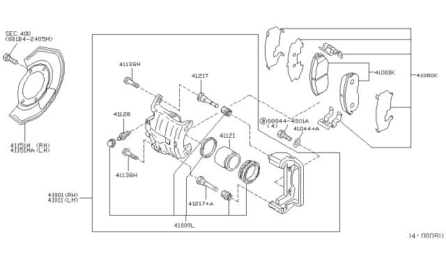 2007 Nissan 350Z Front Brake Diagram 2