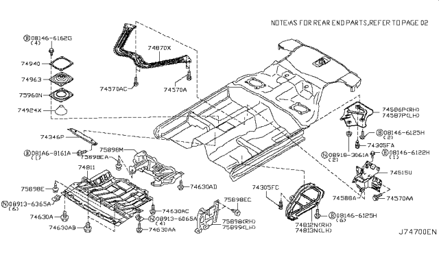 2006 Nissan 350Z Standard Hardware Diagram for 08913-6365A