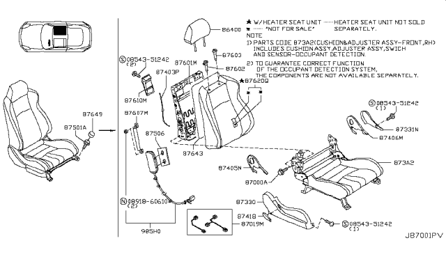 2007 Nissan 350Z Front Seat Diagram 40