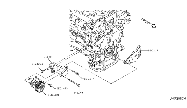 2007 Nissan 350Z Power Steering Pump Mounting Diagram 2