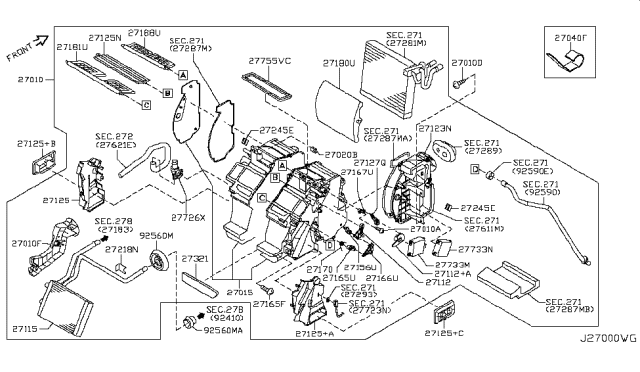 2005 Nissan 350Z Heater & Blower Unit Diagram 3