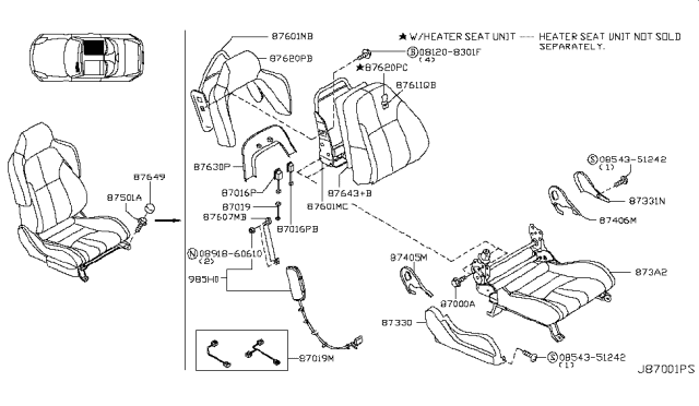 2007 Nissan 350Z Front Seat Diagram 41