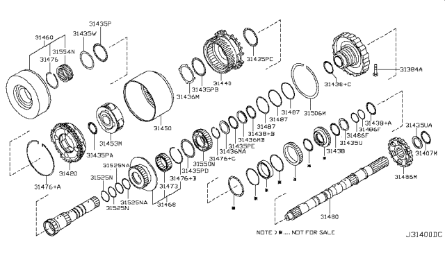 2007 Nissan 350Z Governor,Power Train & Planetary Gear Diagram