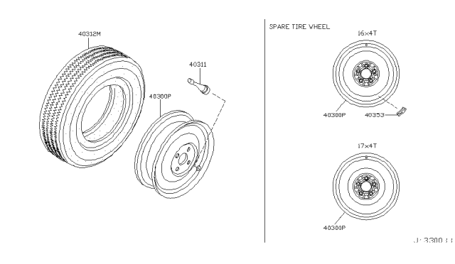 2005 Nissan 350Z Road Wheel & Tire Diagram 7