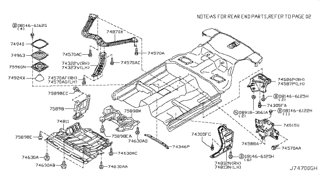 2008 Nissan 350Z Floor Fitting Diagram 2