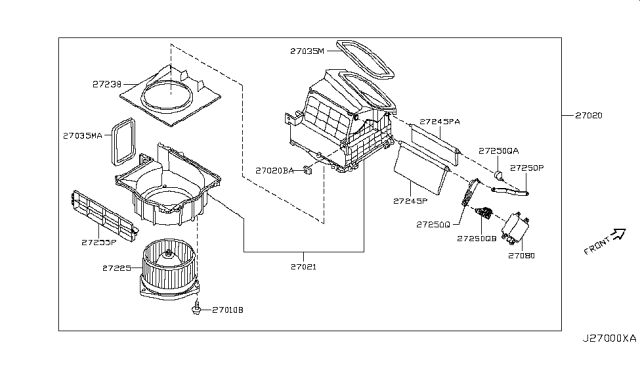 2007 Nissan 350Z BELLMOUTH-Intake Diagram for 27238-AM600