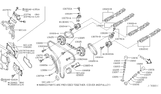 2006 Nissan 350Z Lifter-Valve Diagram for 13231-JK02A