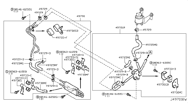 2008 Nissan 350Z Power Steering Piping Diagram 2