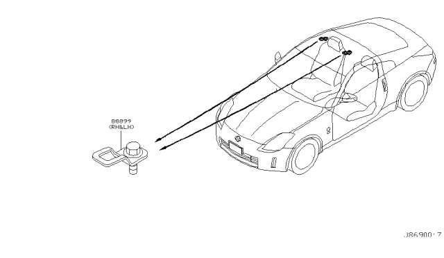 2005 Nissan 350Z Rear Seat Belt Diagram