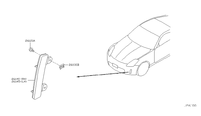 2005 Nissan 350Z Front Combination Lamp Diagram 1