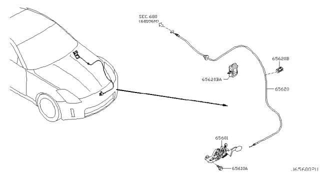 2005 Nissan 350Z Hood Lock Control Diagram