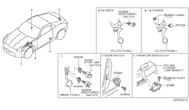 2004 Nissan 350Z Switch Diagram 2