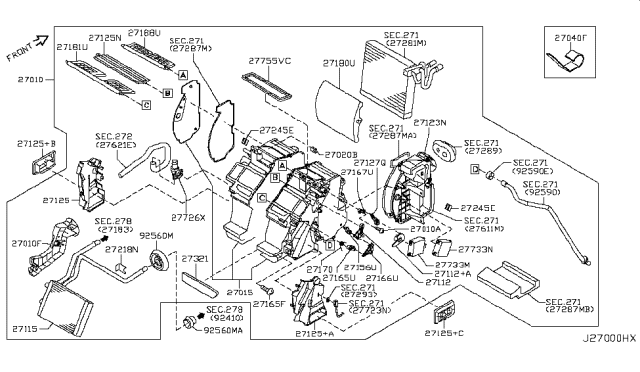 2003 Nissan 350Z Heater & Blower Unit Diagram 2