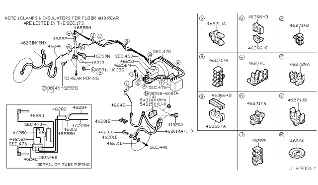 2006 Nissan 350Z Brake Piping & Control Diagram 5