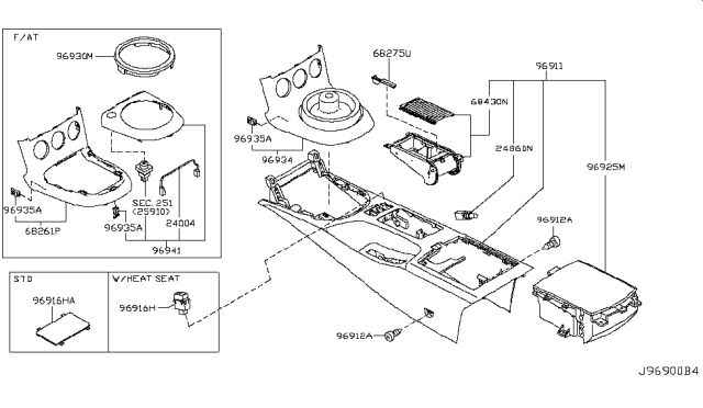 2006 Nissan 350Z Console Box Diagram 2