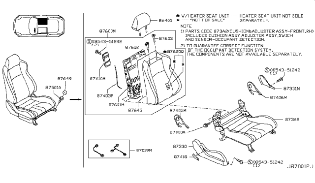 2007 Nissan 350Z Front Seat Diagram 33