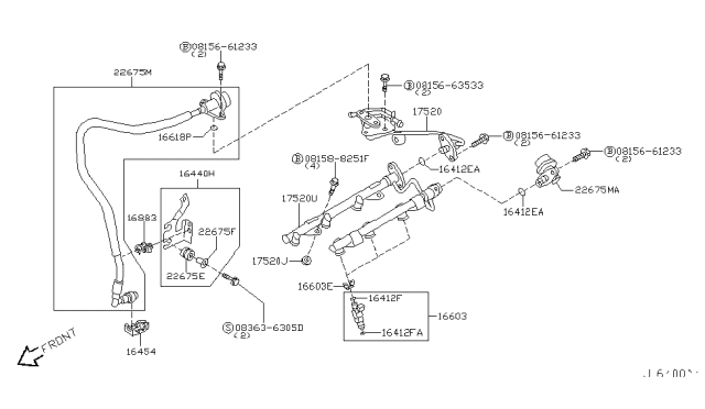 2003 Nissan 350Z Fuel Strainer & Fuel Hose Diagram