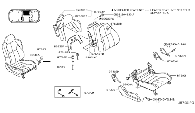 2008 Nissan 350Z Front Seat Diagram 19