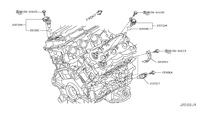 2008 Nissan 350Z Distributor & Ignition Timing Sensor Diagram