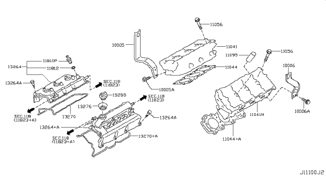 2003 Nissan 350Z Cylinder Head & Rocker Cover Diagram 1