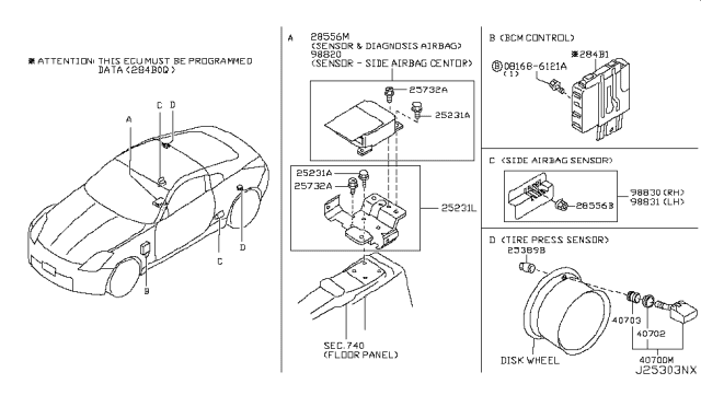 2004 Nissan 350Z Electrical Unit Diagram 3