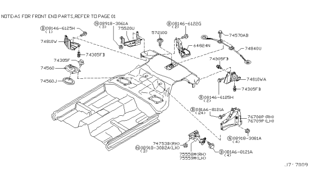 2006 Nissan 350Z Floor Fitting Diagram 9