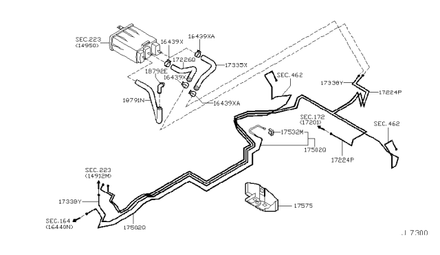 2003 Nissan 350Z Hose-Ventilation Diagram for 17226-CD000